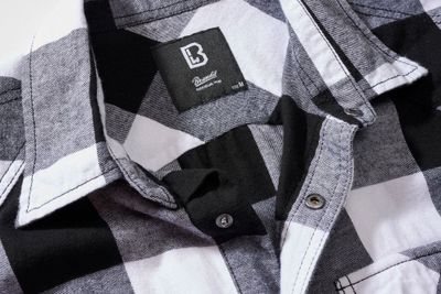 Sleeveless flannel shirt white/black