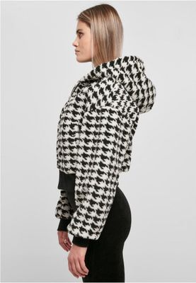 Ladies Short Oversized AOP Sherpa Jacket