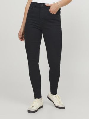 Black skinny fit jeans with high waist