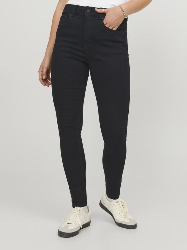 Black skinny fit jeans with high waist
