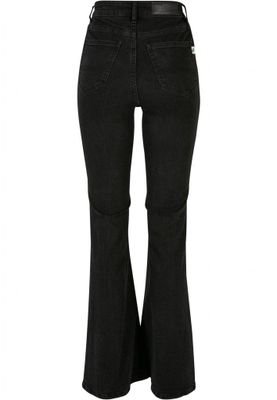 Ladies Organic High Waist Flared Denim Pants
