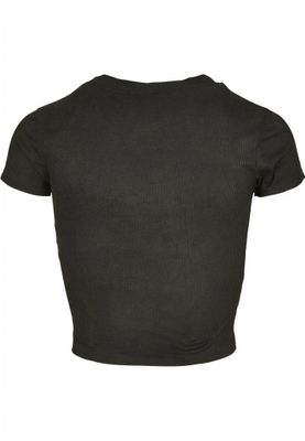 Ribbed short t-shirt ladies