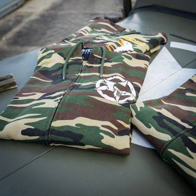Hoodie met rits Allied Star-Punisher camo