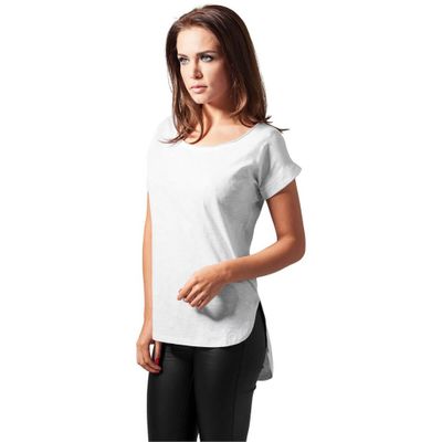 Ladies Long Back Shaped Slub Tee