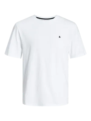 Vit plus size T-shirt herr med broderi – Jack & Jones