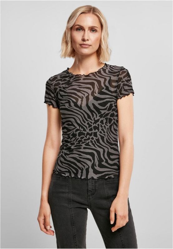 Tiger patterned mesh top