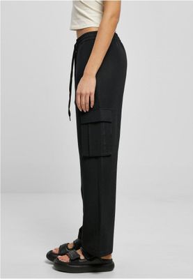 Viscose Cargo Pants with Straight Legs Women