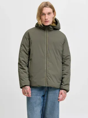 Vändbar puffjacka med huva - herr
