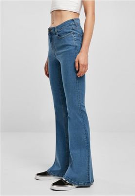 Ladies Organic High Waist Flared Denim Pants