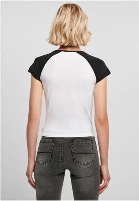 Ladies Organic Stretch Short Retro Baseball Tee