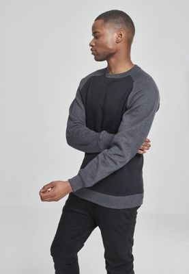 Tvåfärgad raglan sweatshirt