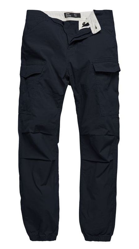 Stretch pants with cuffs