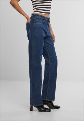 Rakt Skuren Denim Byxa Dam