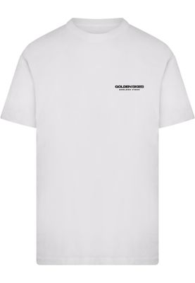 T-shirt i bomullsjersey med golden Skies – vit