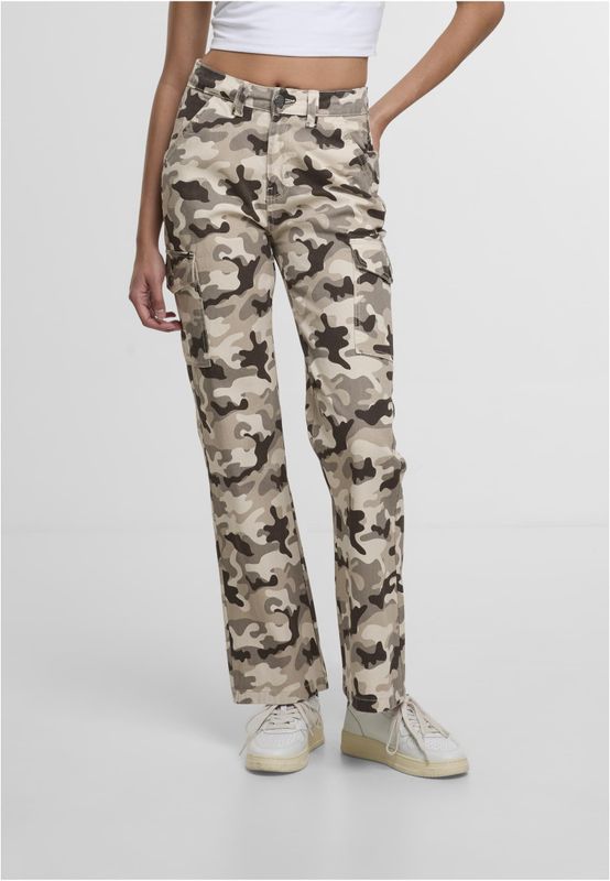 Byxor med kamouflage mönster – beige camo