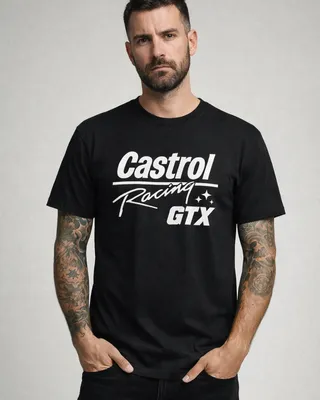 Castrol Racing GTX T-shirt i svart