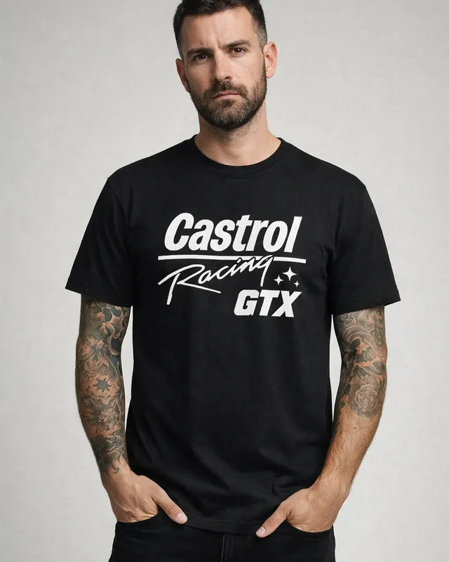 Castrol Racing GTX T-shirt i svart