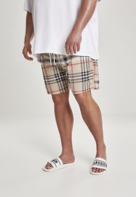 Bade shorts med britisk tartan mønster