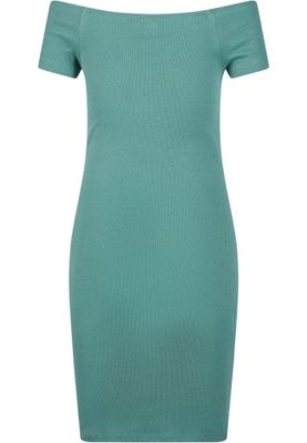 Ladies Off Shoulder Rib Dress