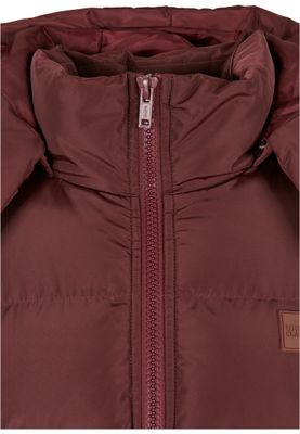Logotyp bröst Hooded Puffer Jacket för herr – cherry