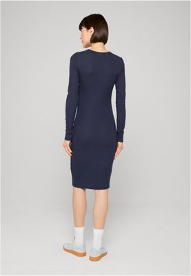 Ribbad klänning för dam – navy