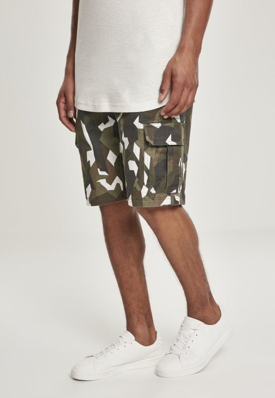 Geometrisk camo cargo shorts