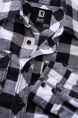Flannel skjorte børn hvid/sort