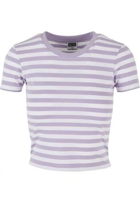 Women's short striped T-shirt