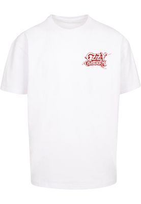 T-shirt för herr med logotyp bröst, text– vit