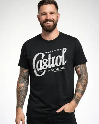 Castrol Script Logo T-shirt i svart