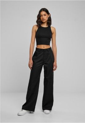 Black work trousers for women.