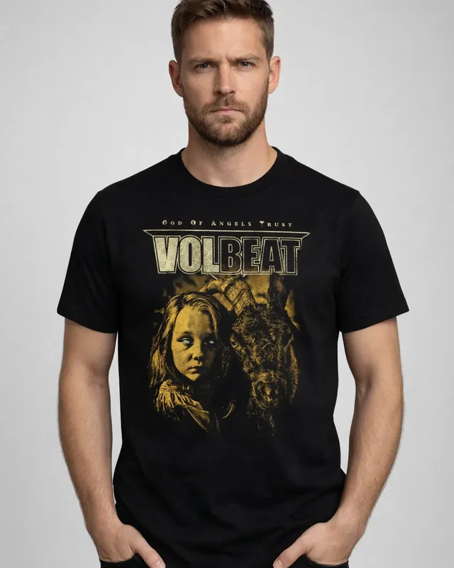Volbeat God of Angels Trust Goat T-shirt herr i svart