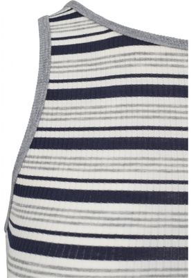 Stribet sweater uden arme