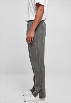 Soft trousers with wide cuffs and slits