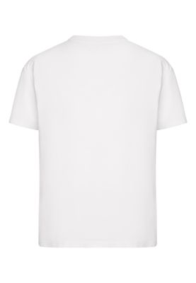 T-shirt för dam med logotyp bröst regular – vit (variant)