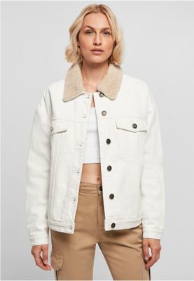 Ladies Oversized Sherpa Denim Jacket