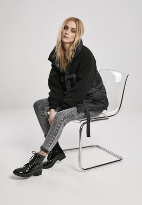 Ladies Sherpa Mix Puffer Jacket