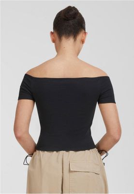 Belly shirt with open shoulders