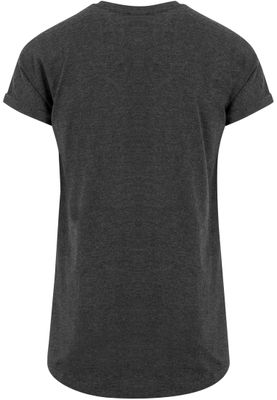 Long Shaped Turnup Tee Charcoal