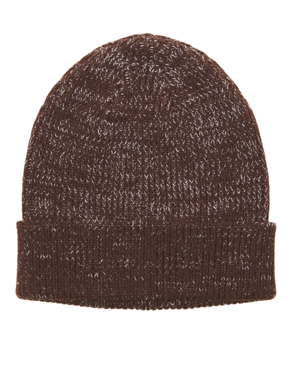 Stickad Mössa Herr – Varm Brun Beanie