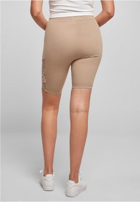 Short cycling pants with lace and high waist
