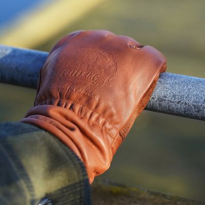 Warm leather gloves