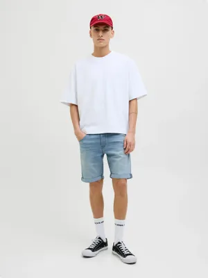 Blå jeansshorts i klassisk regular fit