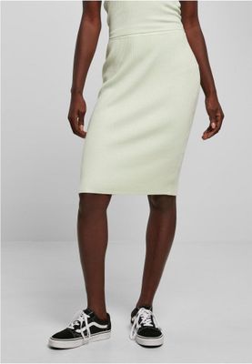 Ladies Rib Knit Midi Skirt