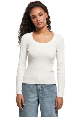 Ladies Wide Neckline Sweater