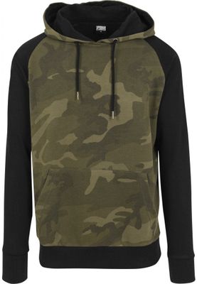 Camo Contrast Raglan Hoody