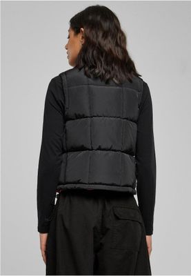 Ladies' reversible short puffer vest