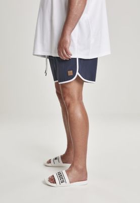 Retro swim shorts navy/white