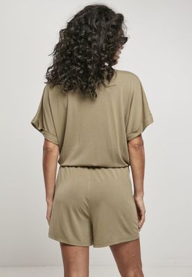 Short jumpsuit v-neck