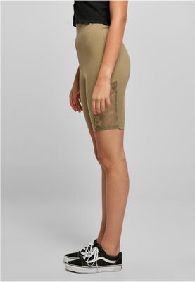 Short cycling pants with lace and high waist